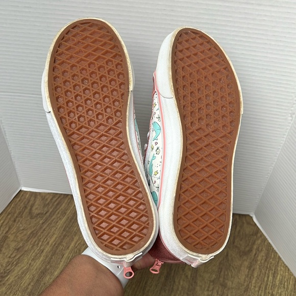 Vans Sk8-Hi Narwhal Shark Party Hi Tops Pink Glitter Sneakers Size 5.5 - Picture 13 of 16